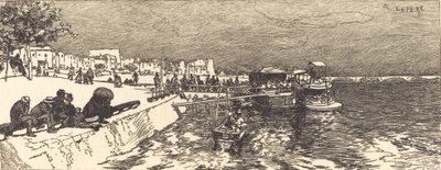 Muelle en Bercy Embarcadero en Bercy, 1890 de Auguste Lepere