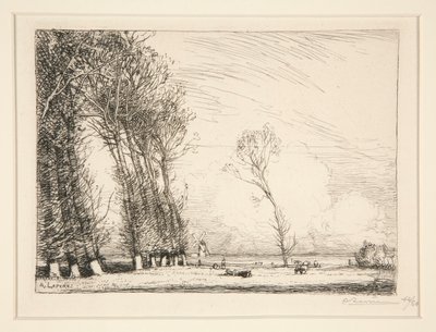 Cortina de álamos (Vendée) de Auguste Lepere