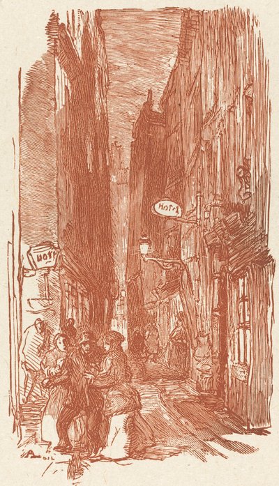 Rue Saint-Severin, publicado 1901 de Auguste Lepere