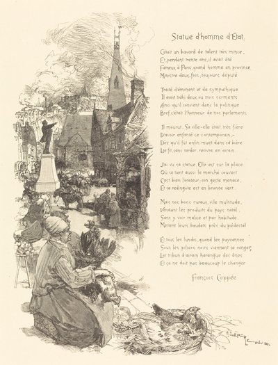 Estatua de hombre de estado de Auguste Lepere