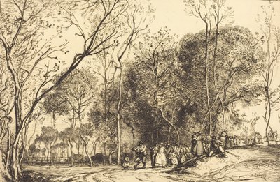 Verano en Saint-Martin, las nupcias pasadas Ete de la Saint-Martin, la noce qui passe, 1908 de Auguste Lepere