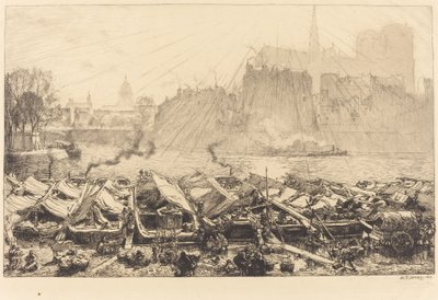 El gran mercado de manzanas de Auguste Lepere