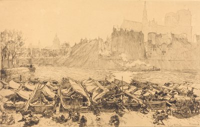 El gran mercado de manzanas, 1891 de Auguste Lepere