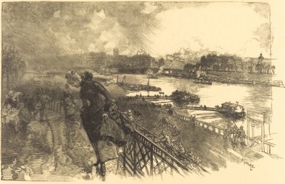 El Sena cerca del puente de Austerlitz, 1888 de Auguste Lepere