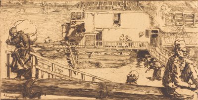 La lavandería, 1891 de Auguste Lepere