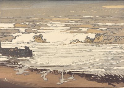 Olas desplegadas, Inundación de septiembre, 1901 Les Vagues deferlent, 1901 de Auguste Lepere