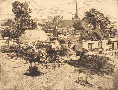 Vista de St.-Jean-de-Mont, Vendee, 1892 de Auguste Lepere