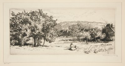 Pueblo de Villeneuve-sur-Bellot (Seine-et-Marne) de Auguste Lepere