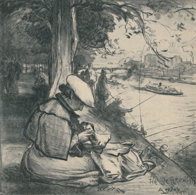 Île Des Cygnes, c1898, 1919 de Auguste Louis Lepère