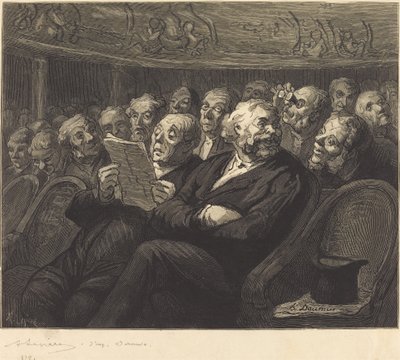 Los asientos de orquesta de Auguste Lepère after Honoré Daumier