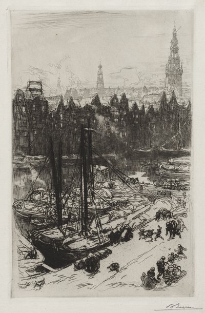 Ámsterdam, vista del Hotel Victoria de Auguste Louis Lepère