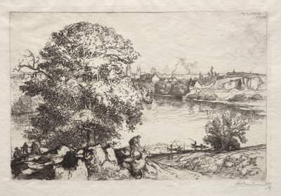 Angers: El estanque St. Nicolas de Auguste Louis Lepère