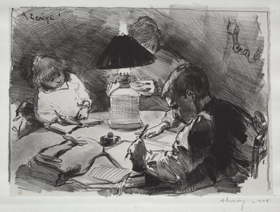 Alrededor de la lámpara de Auguste Louis Lepère