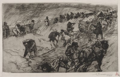 Combate contra la nieve, Quai aux Fleurs de Auguste Louis Lepère