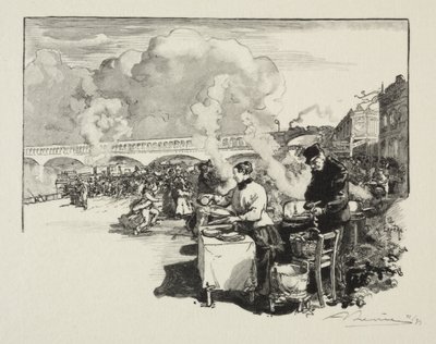 Embarcadero de los barcos-ómnibus de Auguste Louis Lepère