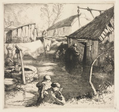 Barrio de los Pescadores (Saint-Jean-de-Monts) de Auguste Louis Lepère