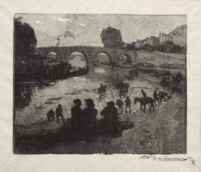 El Abrevadero del Puente Marie de Auguste Louis Lepère