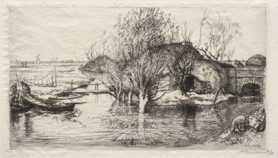 La choza inundada de Auguste Louis Lepère