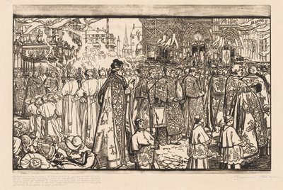 La Procesión de la Fête-Dieu en Nantes de Auguste Louis Lepère