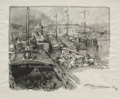 El Estanque de la Villette de Auguste Louis Lepère