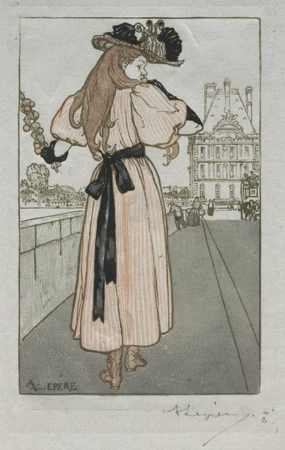 Almanaque de París, 1897: Primavera de Auguste Louis Lepère