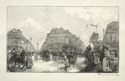 Plaza de la Ópera de Auguste Louis Lepère