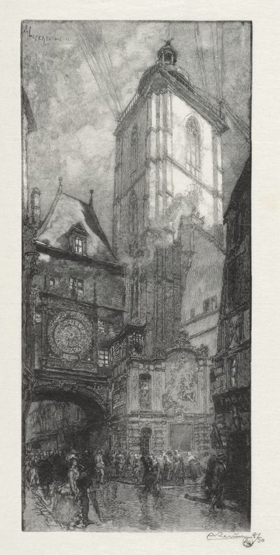 Rouen Illustré: El Gran Reloj de Auguste Louis Lepère