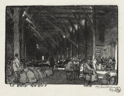 Rouen Ilustrado: La Halle aux Blés de Auguste Louis Lepère