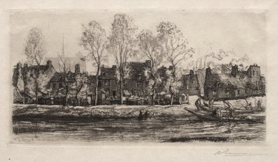 Amiens, las orillas del Somme de Auguste Louis Lepère