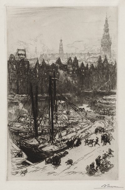 Ámsterdam, vista del Hotel Victoria de Auguste Louis Lepère