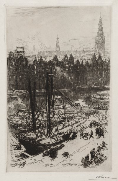 Ámsterdam, vista del Hotel Victoria de Auguste Louis Lepère
