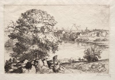 Angers: El estanque St. Nicolas de Auguste Louis Lepère