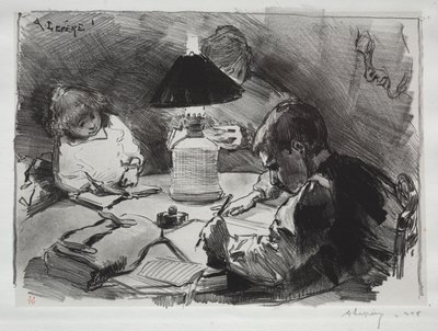 Alrededor de la lámpara de Auguste Louis Lepère