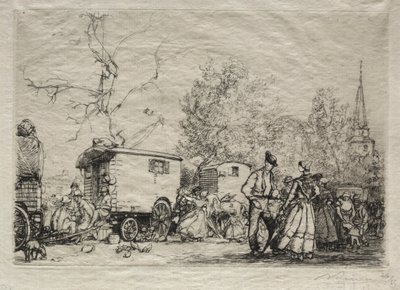 En la feria de San Juan de Mont, 1906 de Auguste Louis Lepère