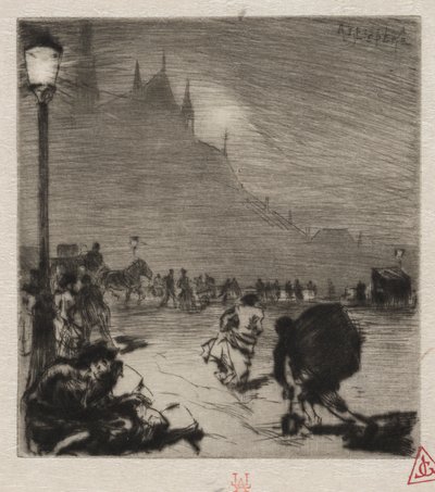 En la esquina del Pont-aux-Doubles de Auguste Louis Lepère