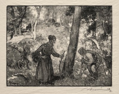 Au Rocher Bernard de Auguste Louis Lepère