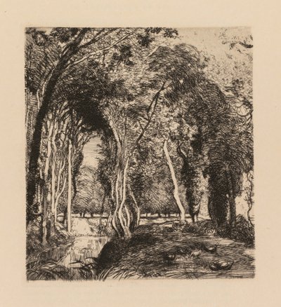 Auguste Lepère: Sous bois, à la Rigonette Vendée de Auguste Louis Lepère
