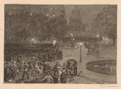 Bois du Monde: Los disturbios en el Barrio Latino de Auguste Louis Lepère