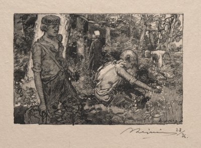 Cosecha de lirios del valle de Auguste Louis Lepère