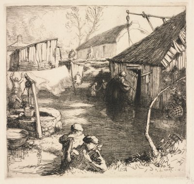 Barrio de pescadores Saint-Jean-de-Monts, 1915 de Auguste Louis Lepère