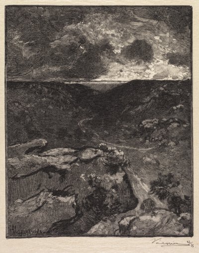 Bosque de Fontainebleau: Valle de Franchard de Auguste Louis Lepère