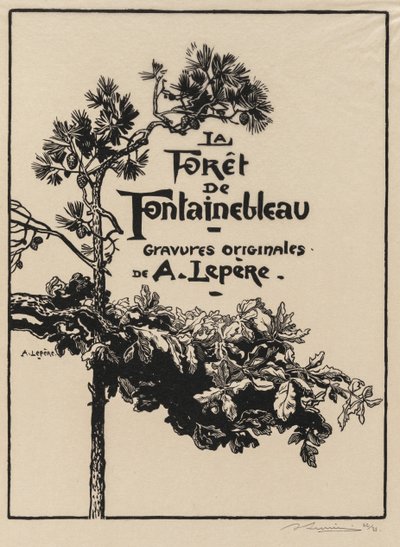 Bosque de Fontainebleau: Frontispicio La Forêt de Fontainebleau: Frontispicio, 1908 de Auguste Louis Lepère