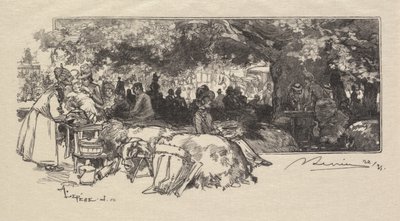 Bosque de Fontainebleau: cantina de la madre Pichard de Auguste Louis Lepère