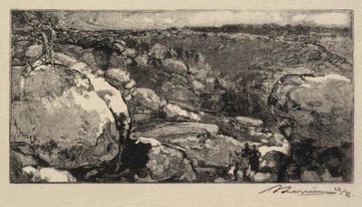 Bosque de Fontainebleau: el circo de Long-Rocher de Auguste Louis Lepère