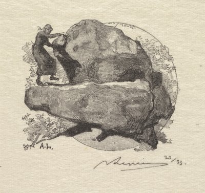 Bosque de Fontainebleau: La roca temblorosa de Auguste Louis Lepère