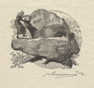 Bosque de Fontainebleau: La roca que tiembla, 1890 de Auguste Louis Lepère