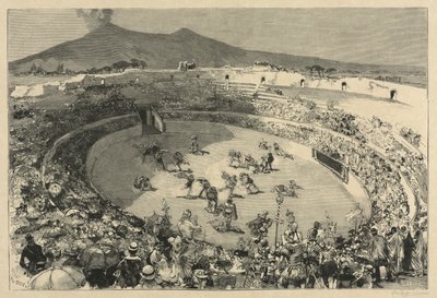 Italia. El Festival de Pompeya, El circo de los gladiadores de Auguste Louis Lepère