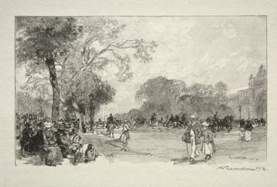 La Avenida de los Campos Elíseos de Auguste Louis Lepère