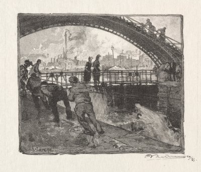 La Esclusa del Canal St. Martin de Auguste Louis Lepère