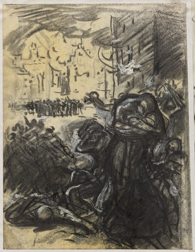 El fuego de Lovaina de Auguste Louis Lepère